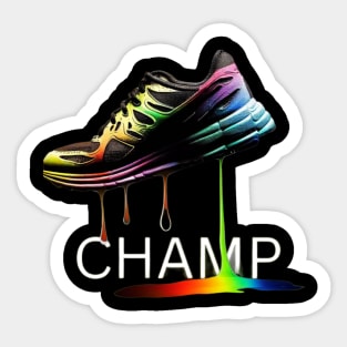 Champ sneaker design Sticker